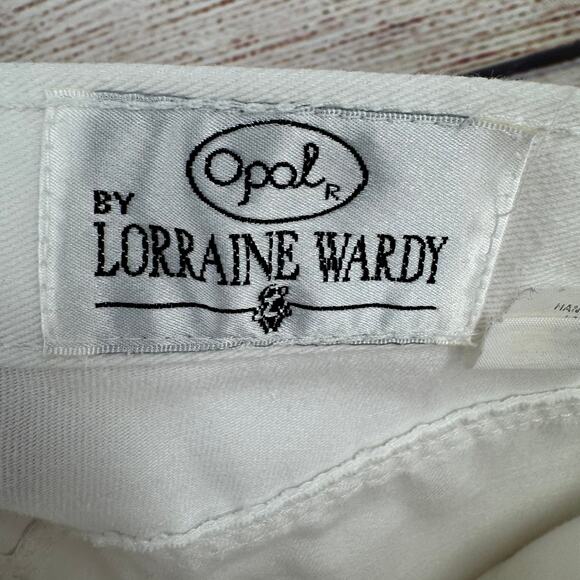 Vintage Opal Lorraine Wardy Jean Shorts and Vest Set Womens 28 Medium White - Picture 9 of 13